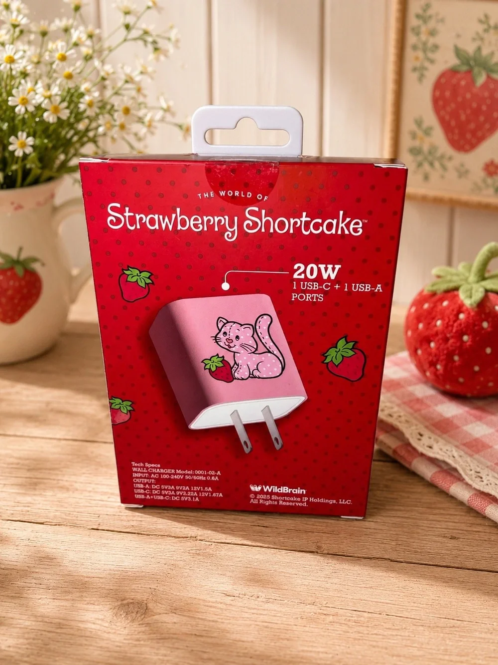 Strawberry Shortcake Pink Scented USB Wall Charger